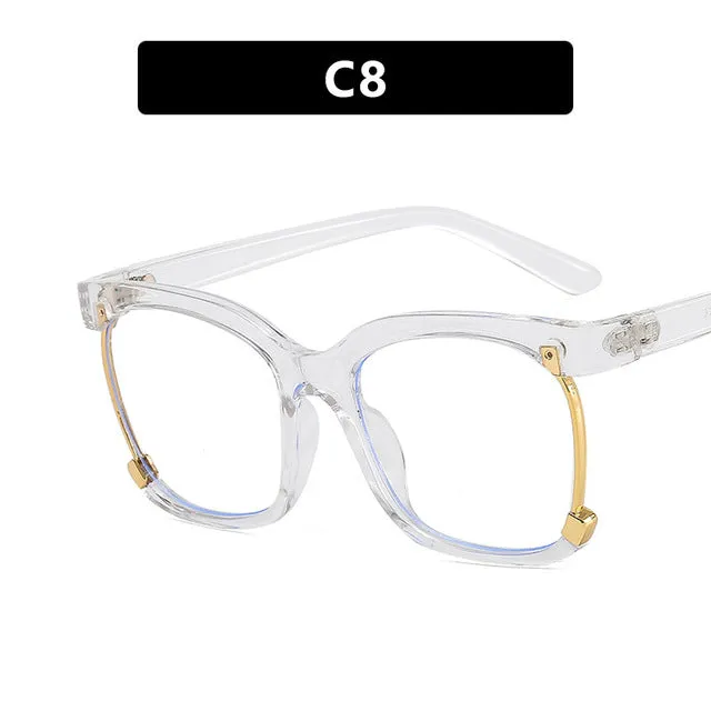 Trend Fashion Retro Square Anti Blue Light Women Glasses