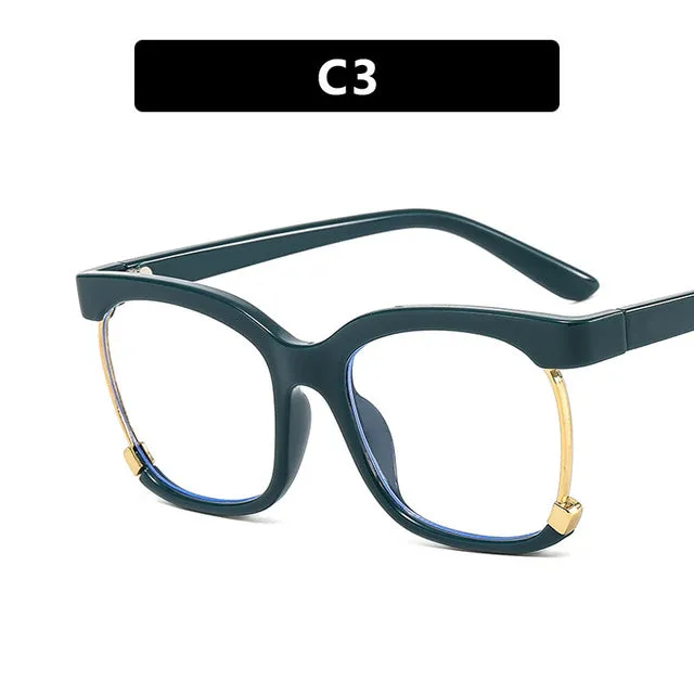 Trend Fashion Retro Square Anti Blue Light Women Glasses