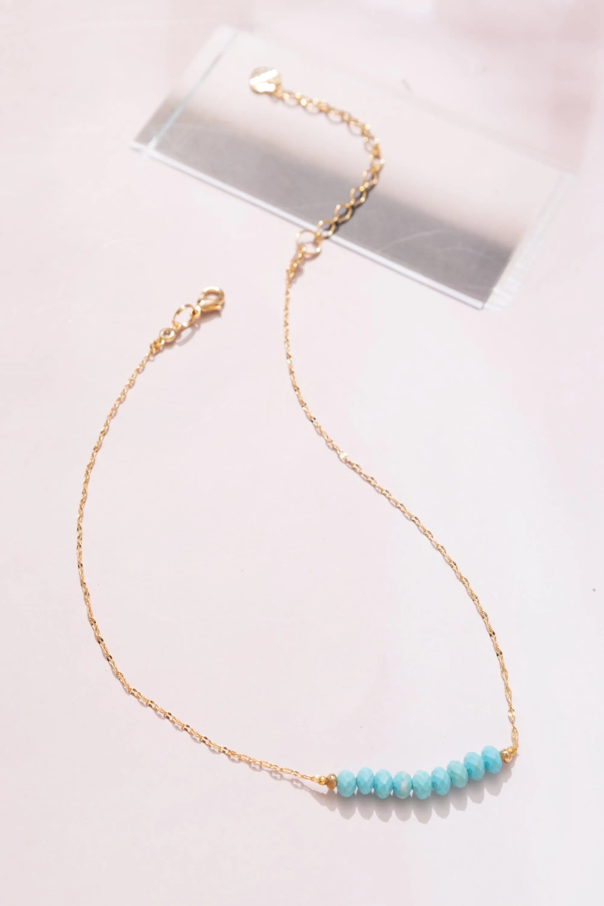 Turquoise Bead Strip Necklace