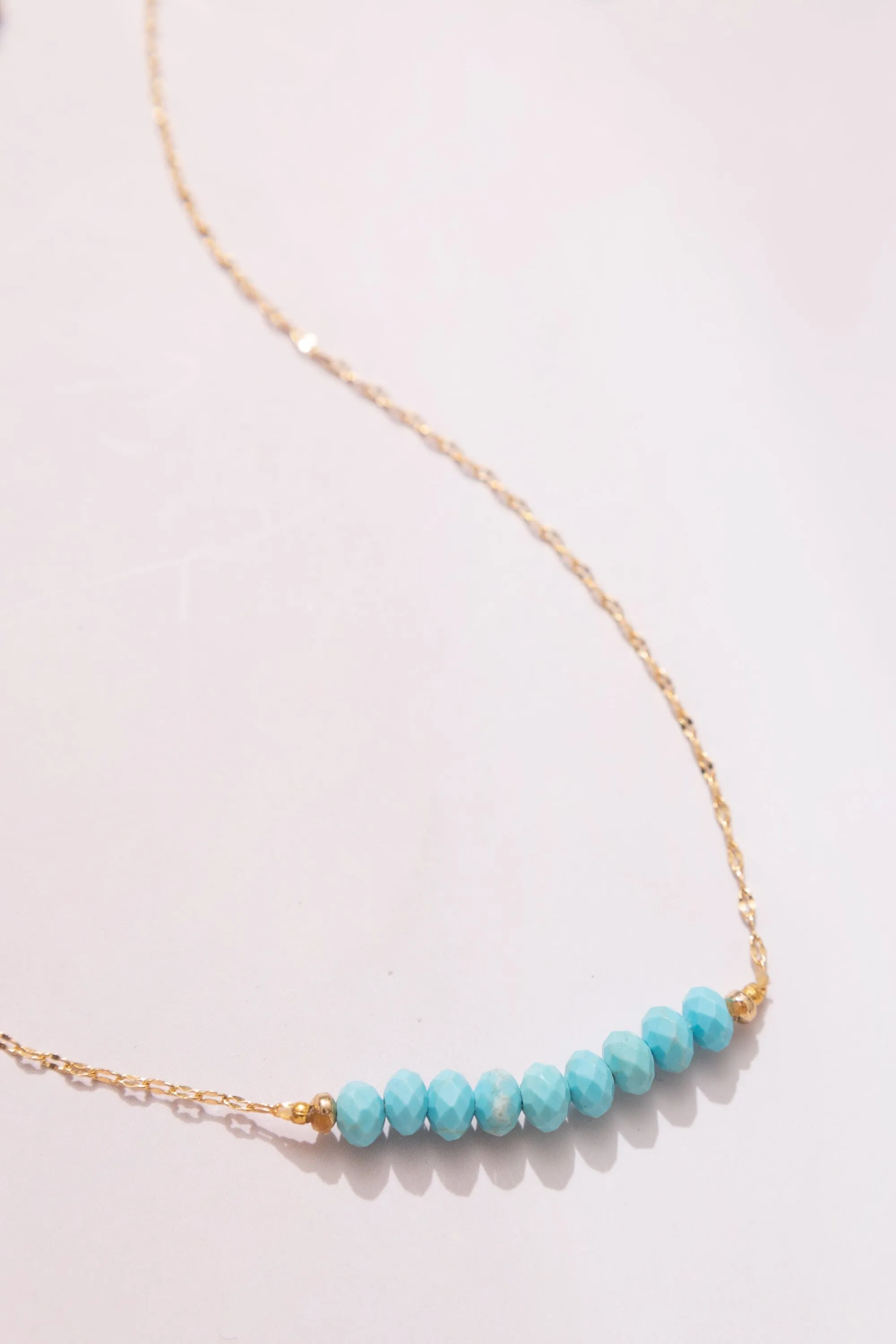 Turquoise Bead Strip Necklace
