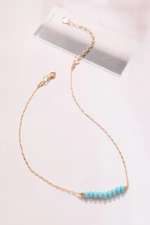Turquoise Bead Strip Necklace