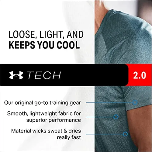Under Armour Women's Tech T-Shirt, Carbon Heather/Metallic Silver, Large
