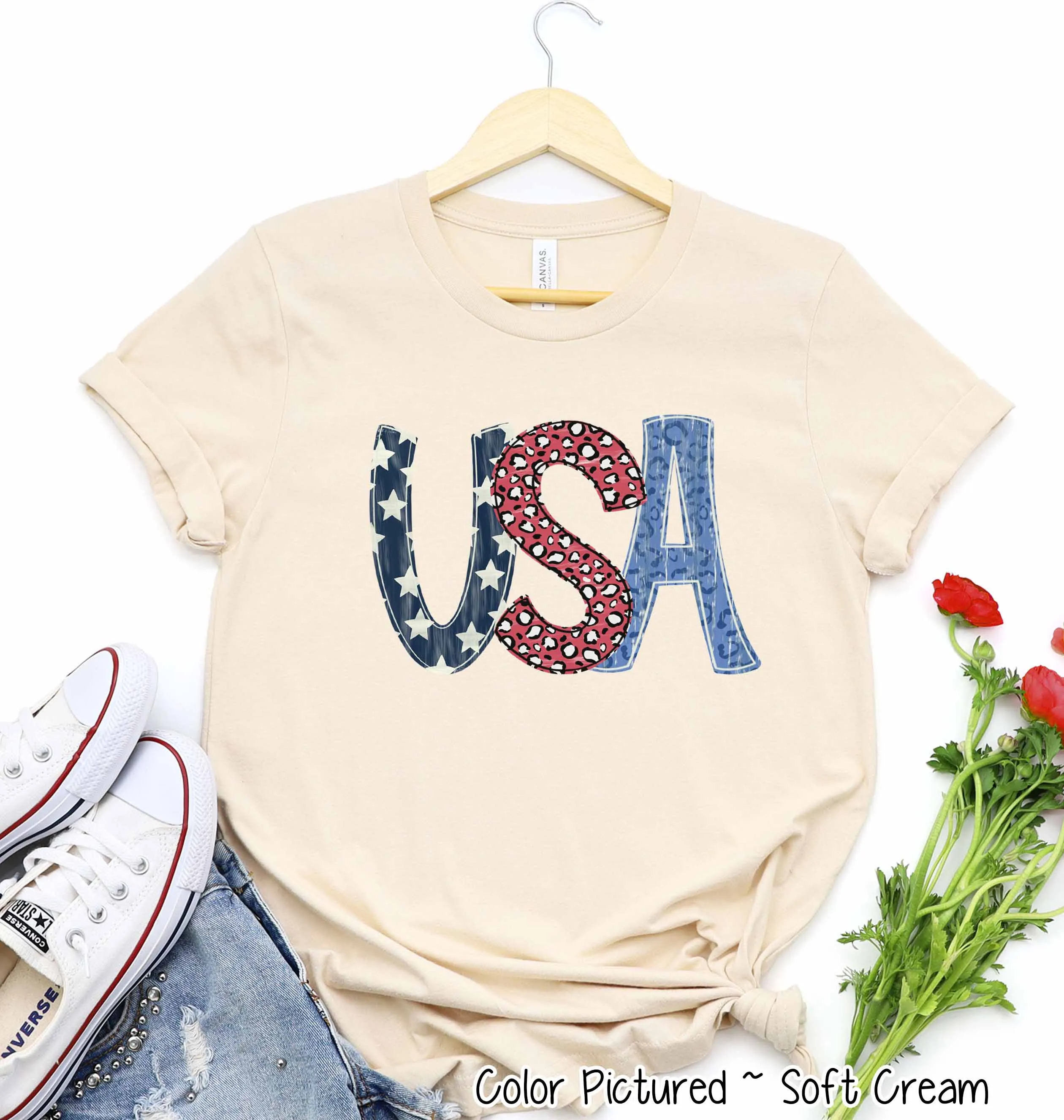 USA Retro Print Tee