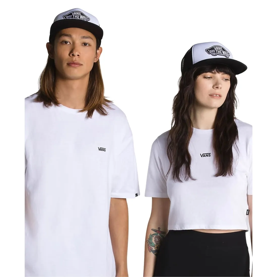 Vans Classic Patch Curved Bill Trucker Hat - Black/White