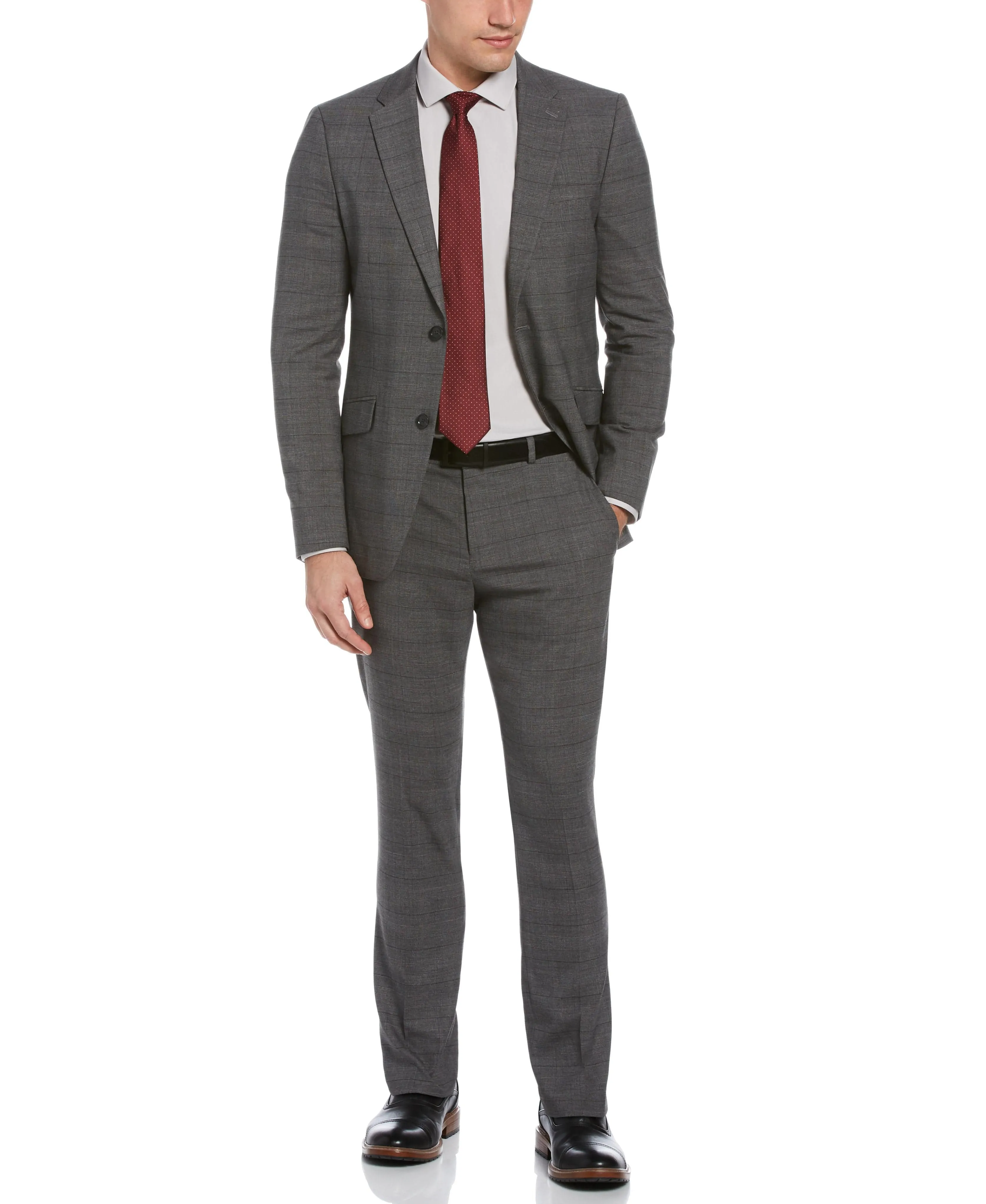 Very Slim Fit Windowpane Suit Jacket