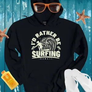 Vintage Inspired Surfing Hoodie Beach And Wave Design