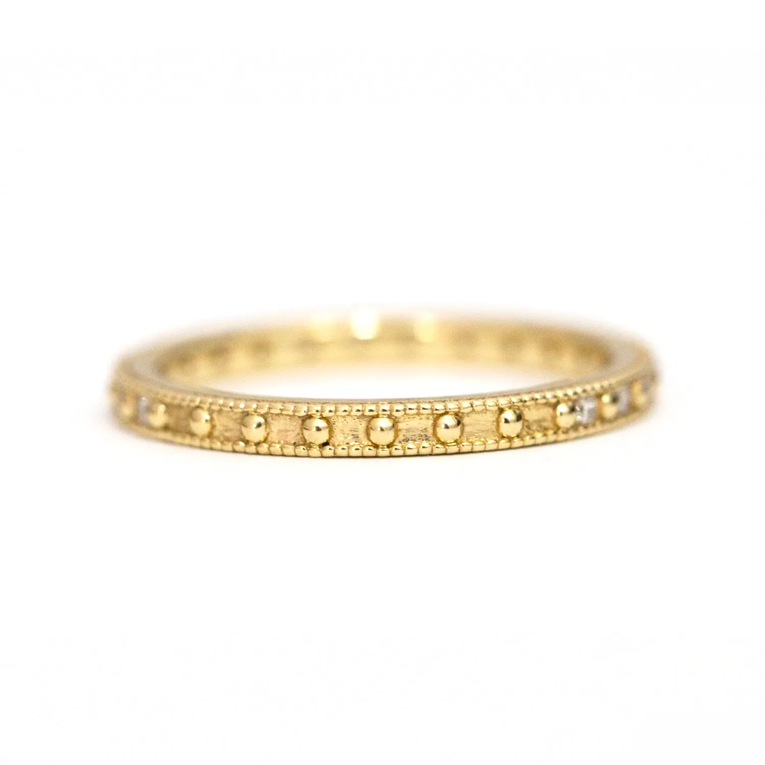 Vintage White Diamond Band