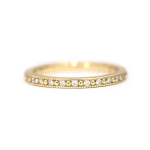Vintage White Diamond Band