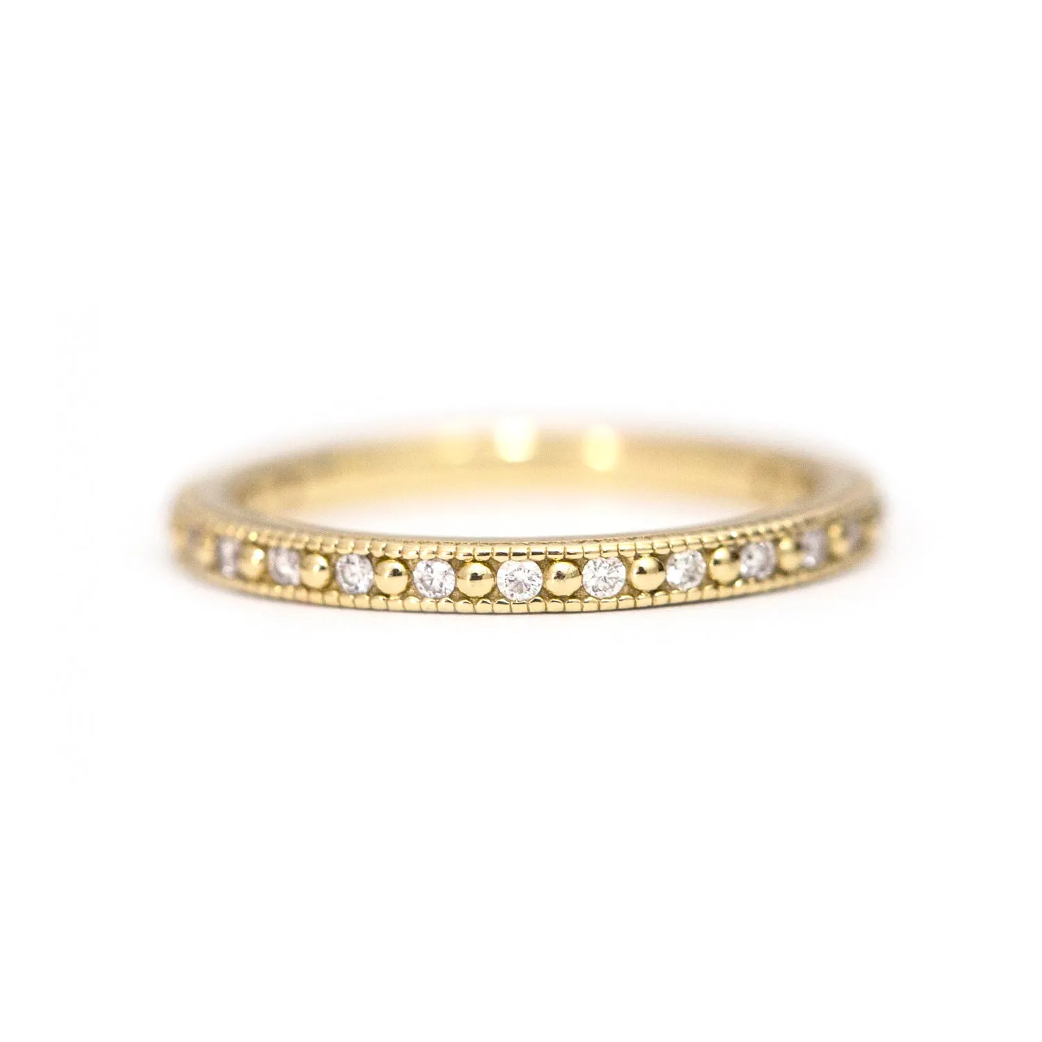 Vintage White Diamond Band