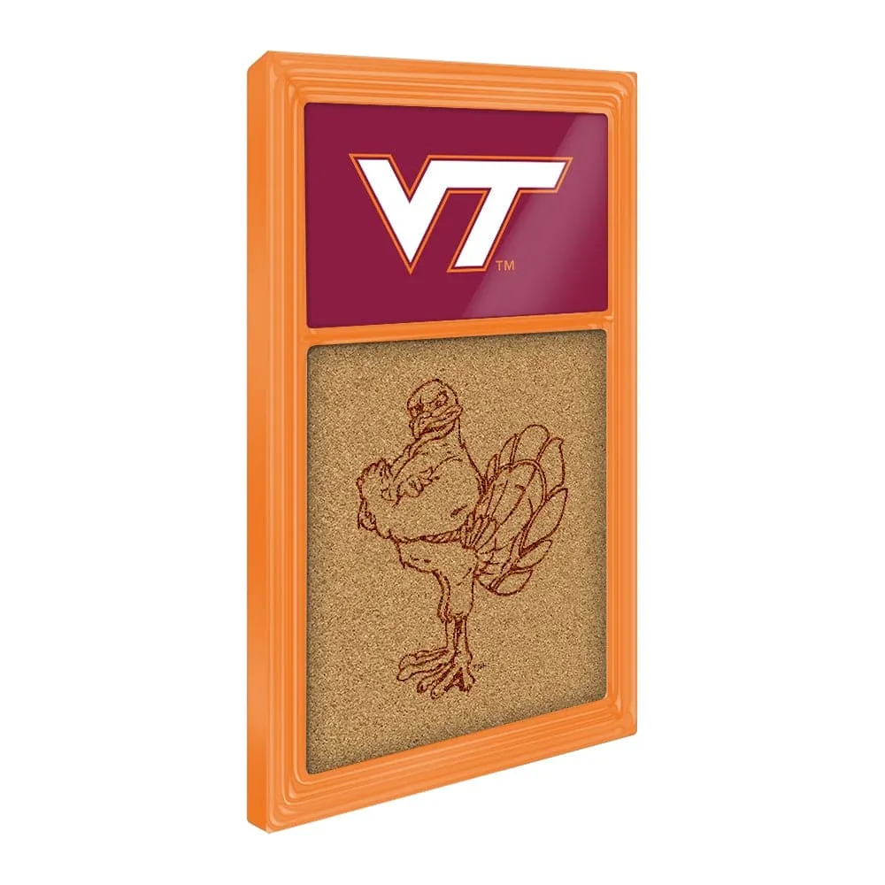 Virginia Tech Hokies: Dual Logos - Cork Note Board