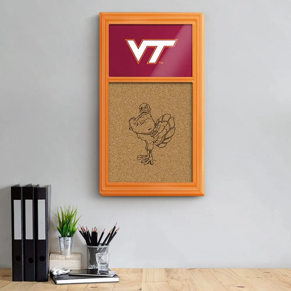 Virginia Tech Hokies: Dual Logos - Cork Note Board