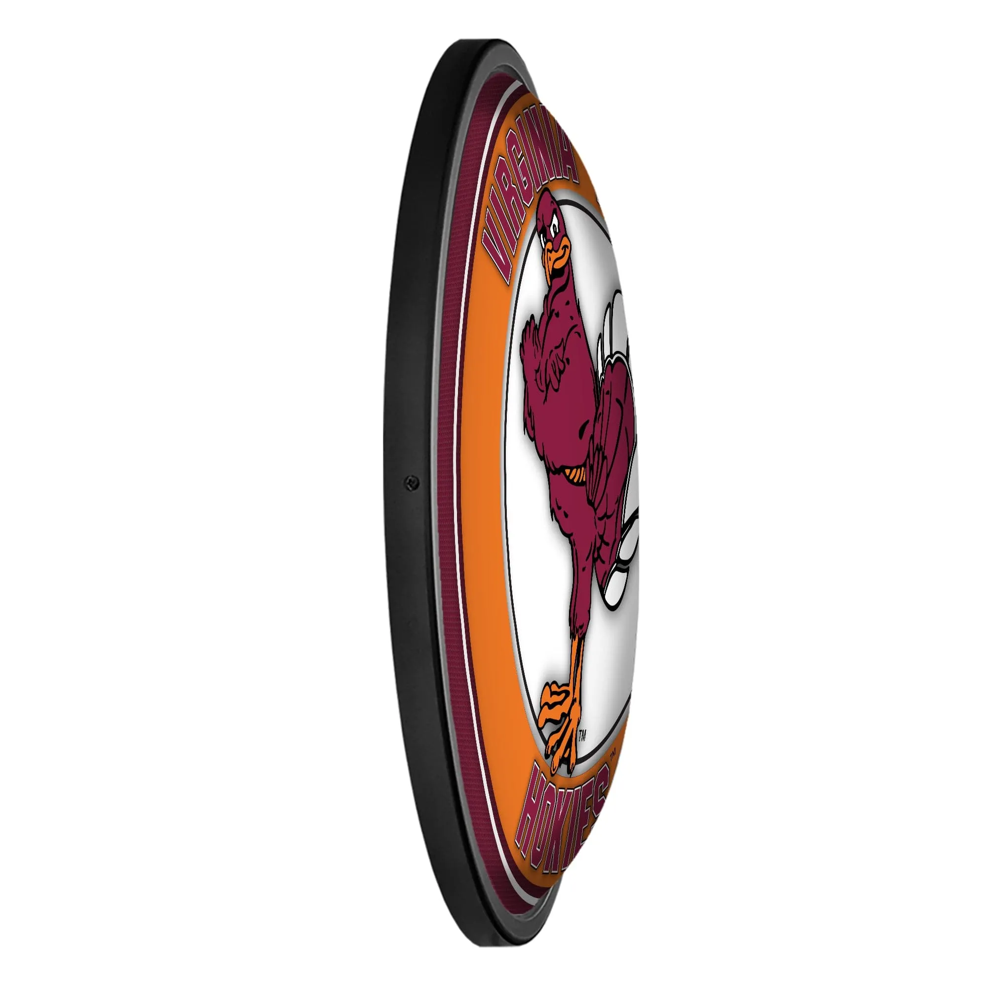 Virginia Tech Hokies: Mascot - Round Slimline Lighted Wall Sign
