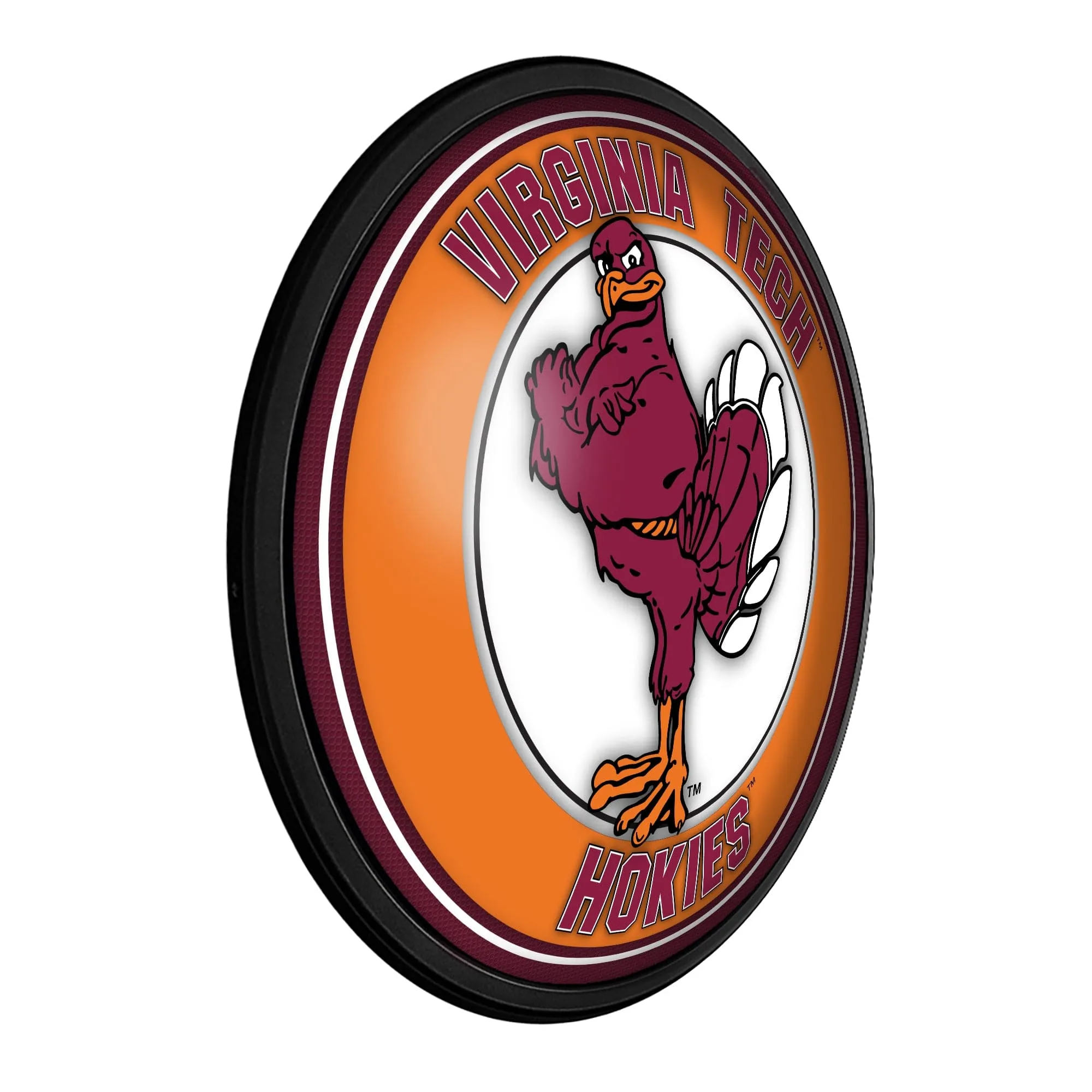 Virginia Tech Hokies: Mascot - Round Slimline Lighted Wall Sign