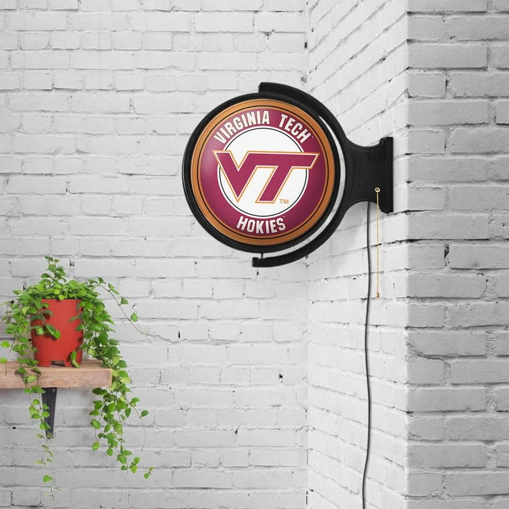 Virginia Tech Hokies: Original Round Rotating Lighted Wall Sign