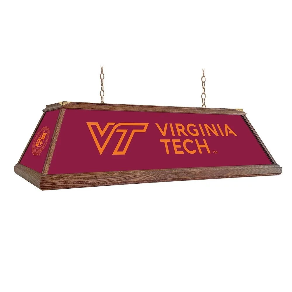 Virginia Tech Hokies: Premium Wood Pool Table Light