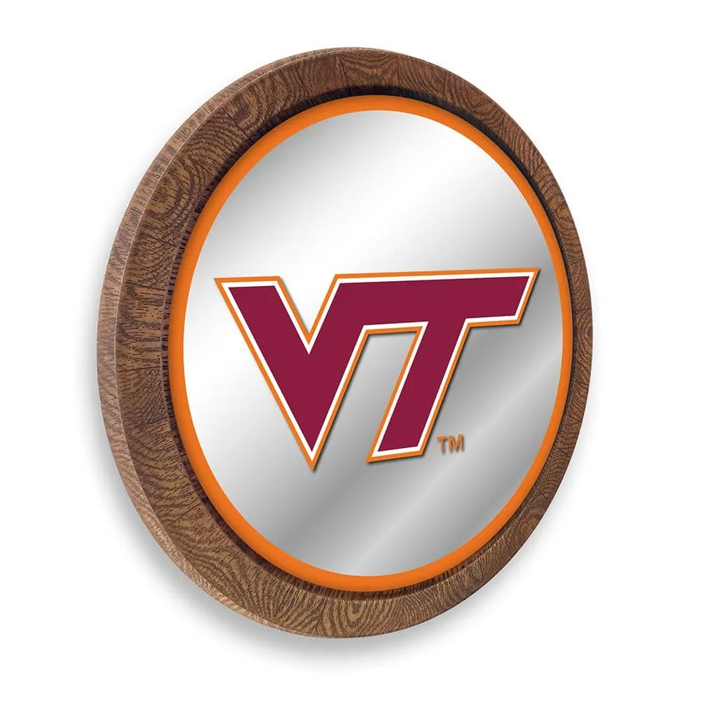 Virginia Tech Hokies: "Faux" Barrel Top Mirrored Wall Sign