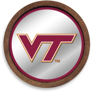 Virginia Tech Hokies: "Faux" Barrel Top Mirrored Wall Sign