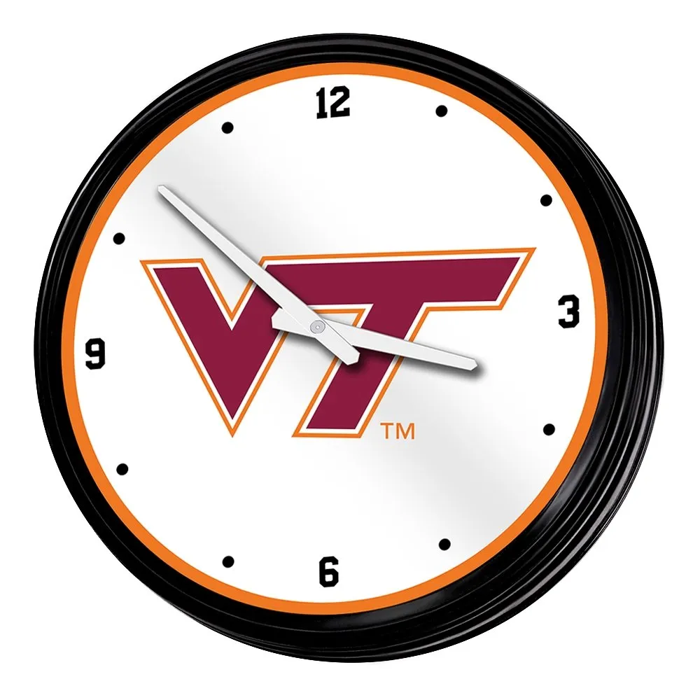 Virginia Tech Hokies: Retro Lighted Wall Clock