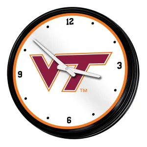 Virginia Tech Hokies: Retro Lighted Wall Clock