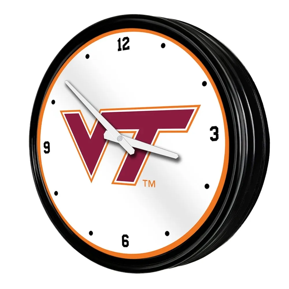 Virginia Tech Hokies: Retro Lighted Wall Clock