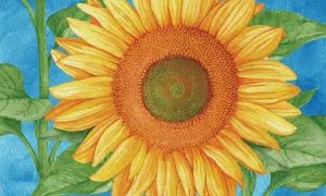 Welcome Sunflower Washable Indoor/Outdoor Mat,2wm010