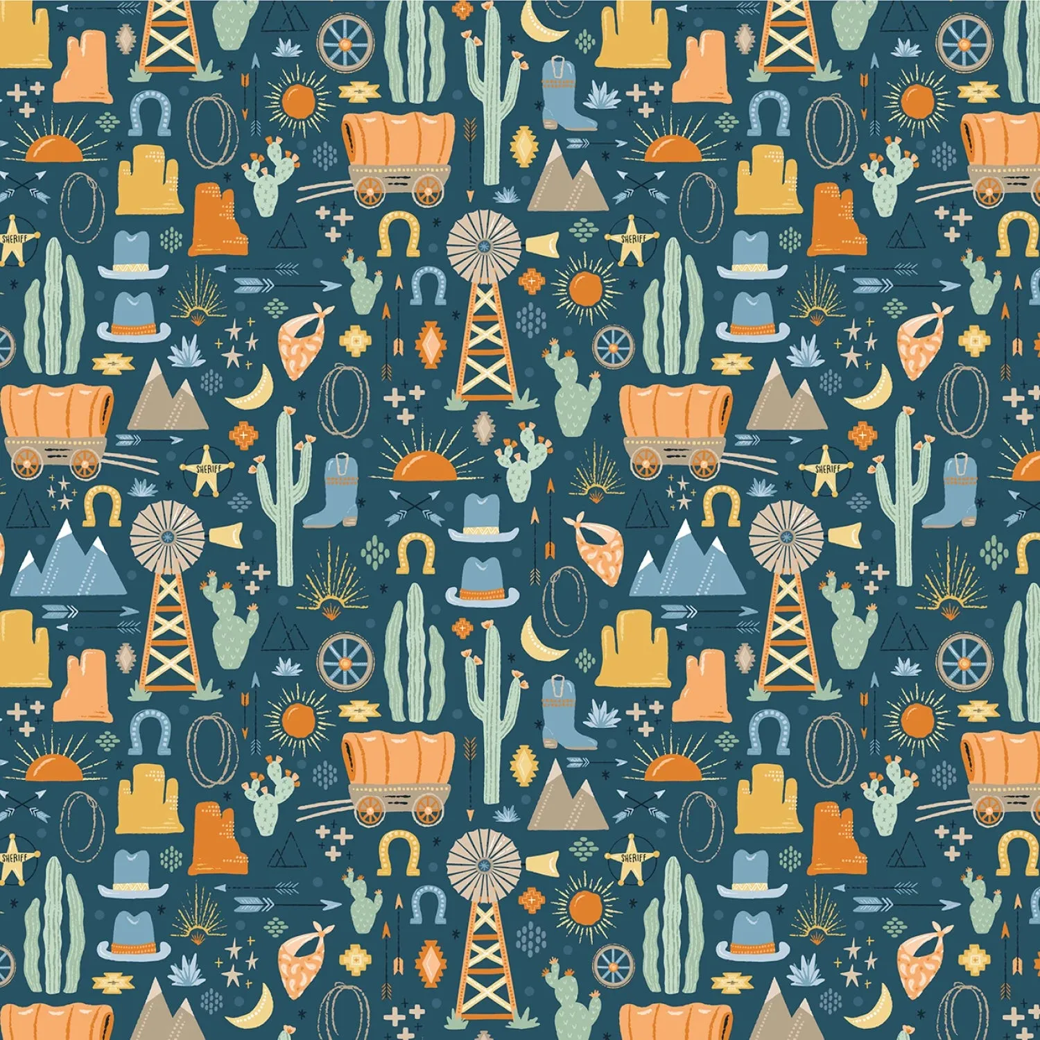 Wild West Wonder - Wild West Hero Cadet by Michael Miller Fabrics by the yard 3669