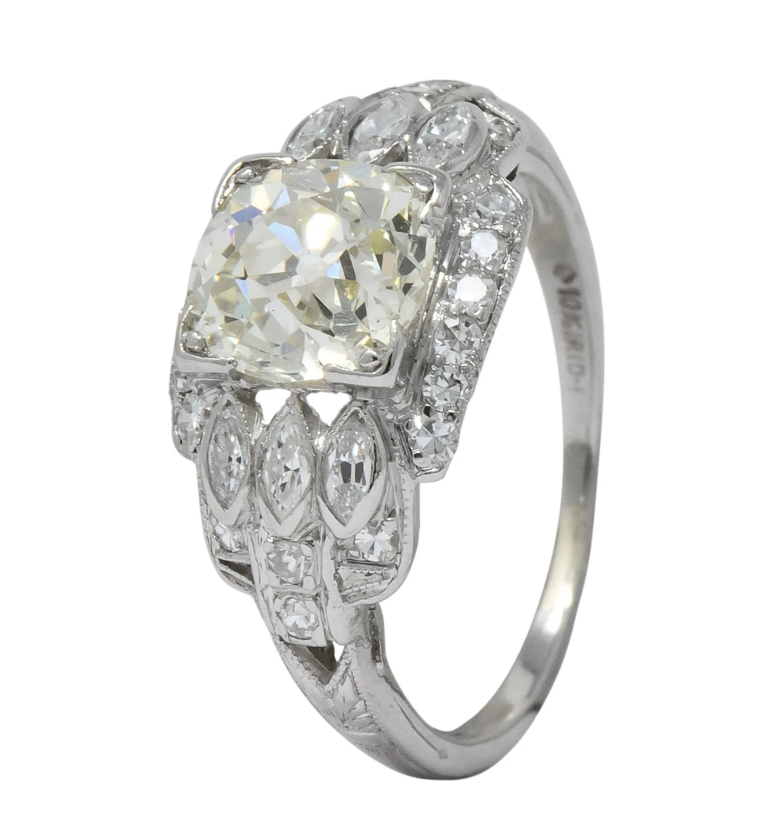 William B. Ogush 2.05 CTW Diamond Platinum Engagement Ring