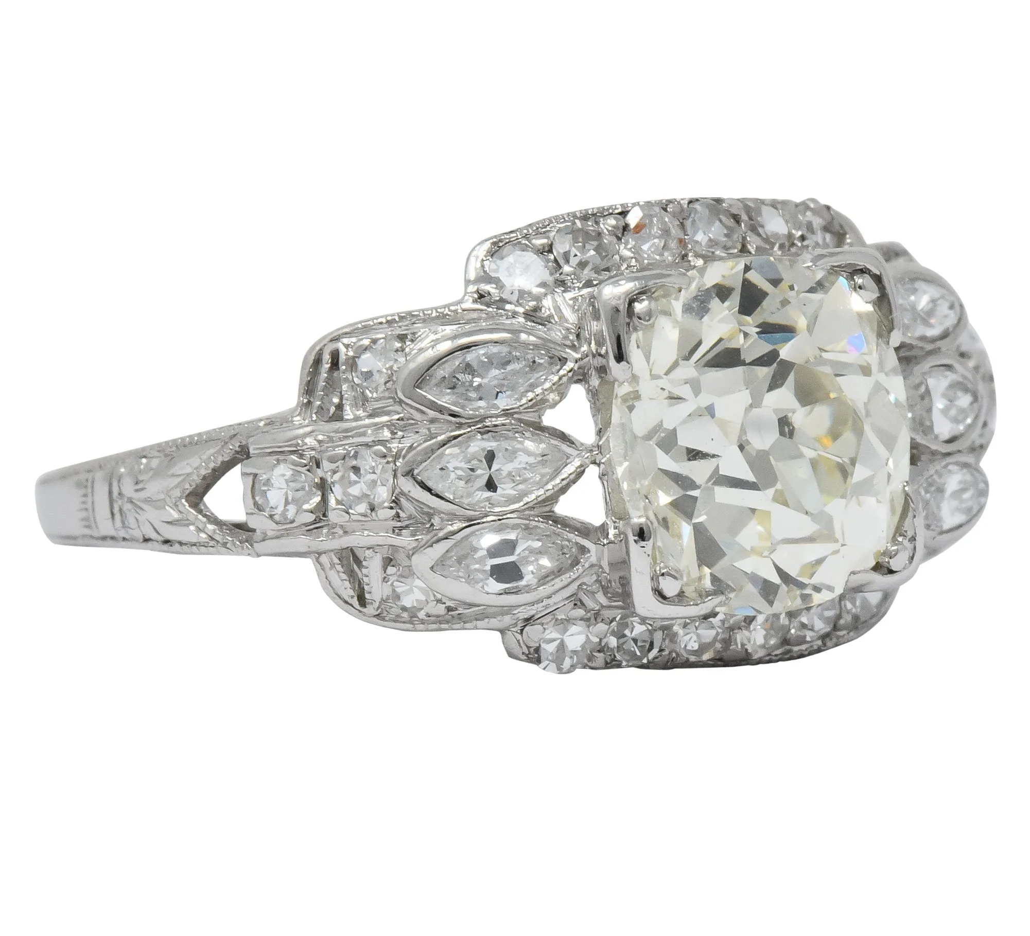 William B. Ogush 2.05 CTW Diamond Platinum Engagement Ring