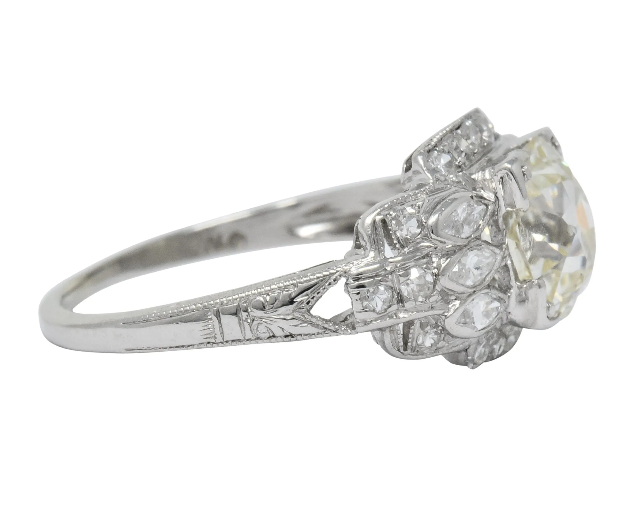 William B. Ogush 2.05 CTW Diamond Platinum Engagement Ring