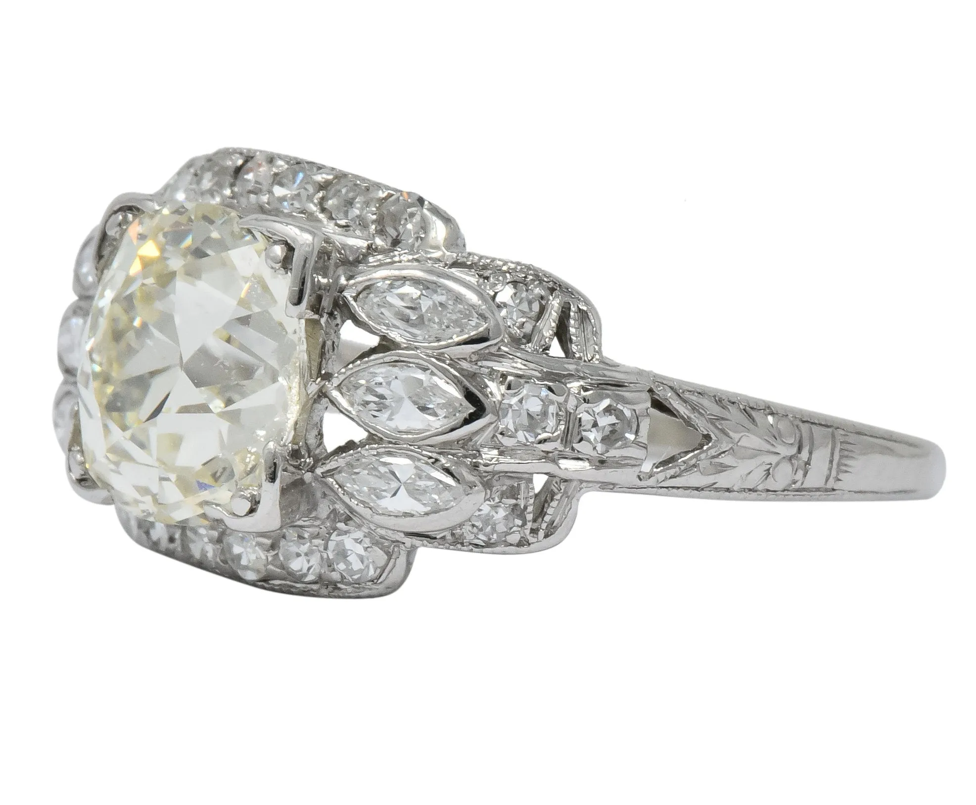 William B. Ogush 2.05 CTW Diamond Platinum Engagement Ring