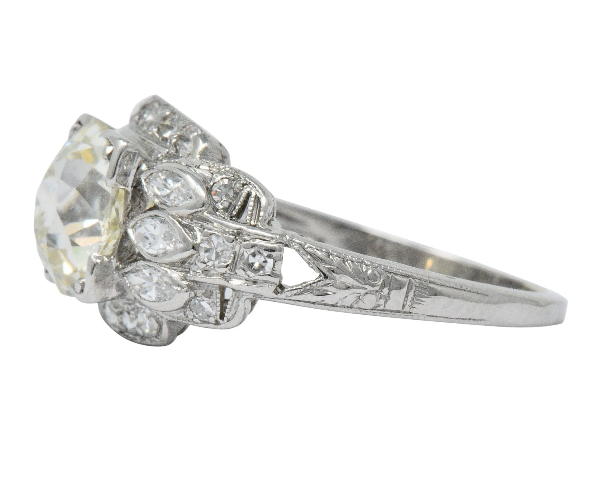 William B. Ogush 2.05 CTW Diamond Platinum Engagement Ring