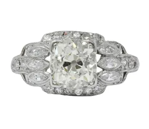 William B. Ogush 2.05 CTW Diamond Platinum Engagement Ring