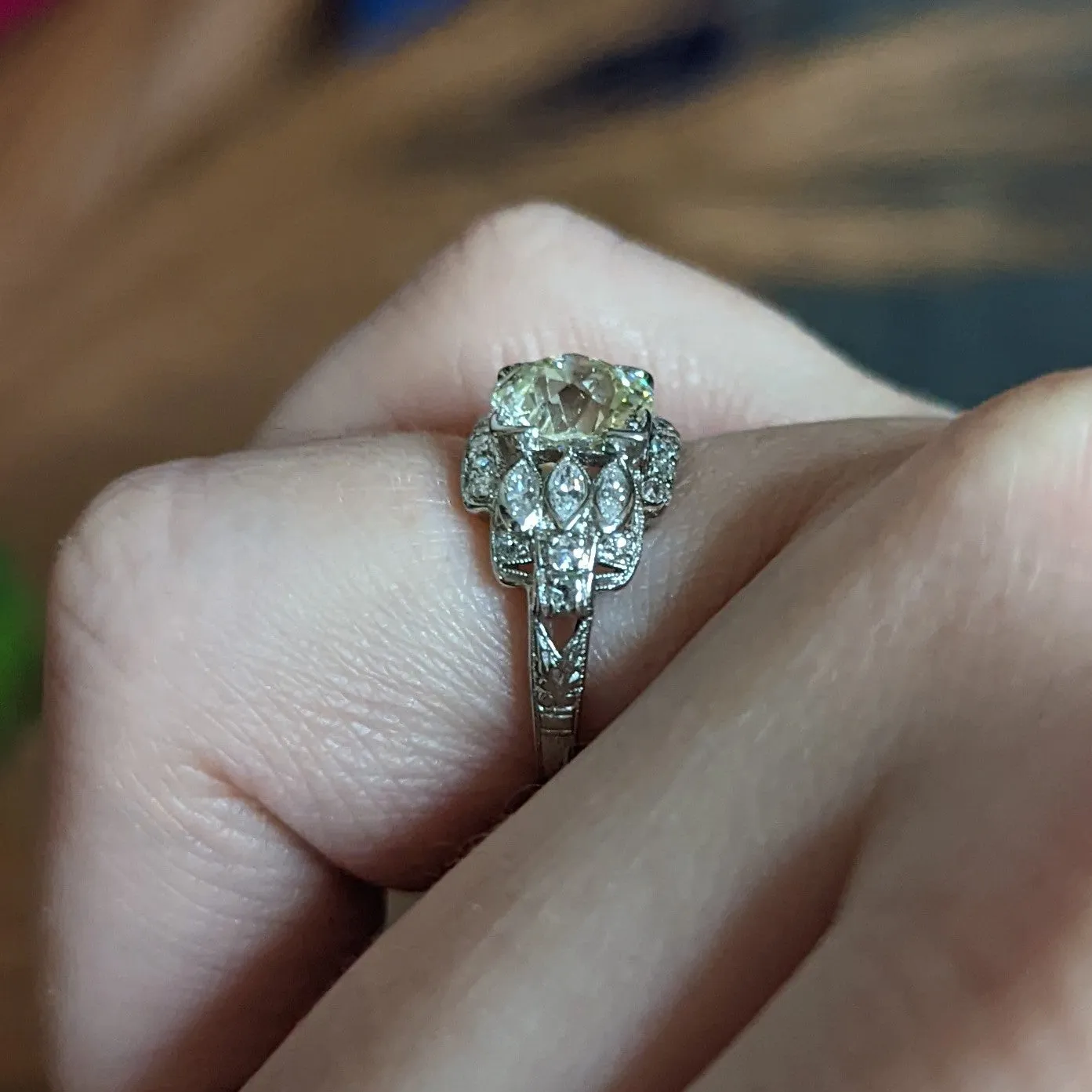 William B. Ogush 2.05 CTW Diamond Platinum Engagement Ring