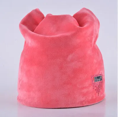 Winter hats for woman beanies flannel cute hat girl autumn beanie caps warmer bonnet ladies casual cap