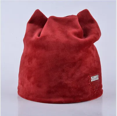 Winter hats for woman beanies flannel cute hat girl autumn beanie caps warmer bonnet ladies casual cap