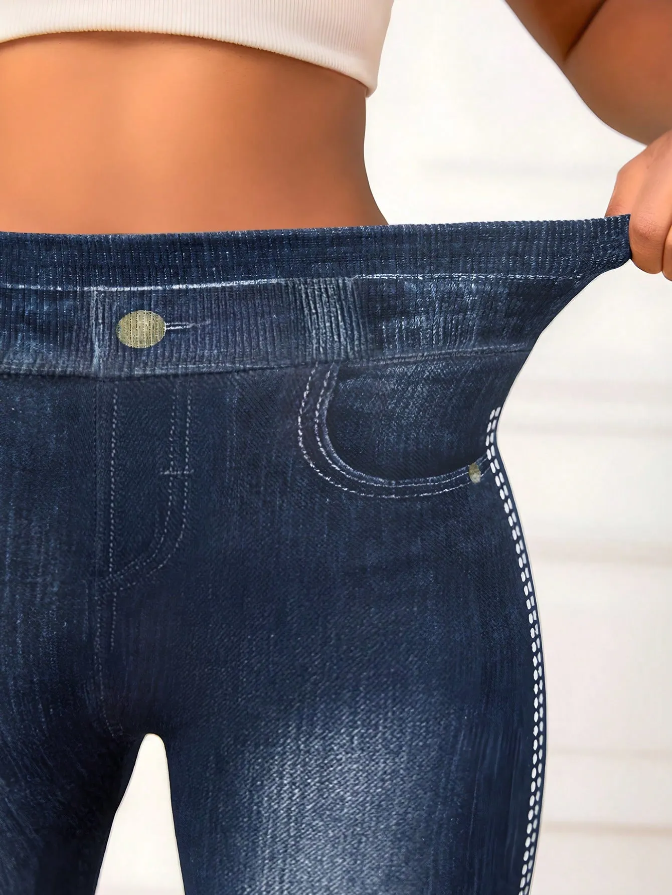 Women's Blue Sports Leggings