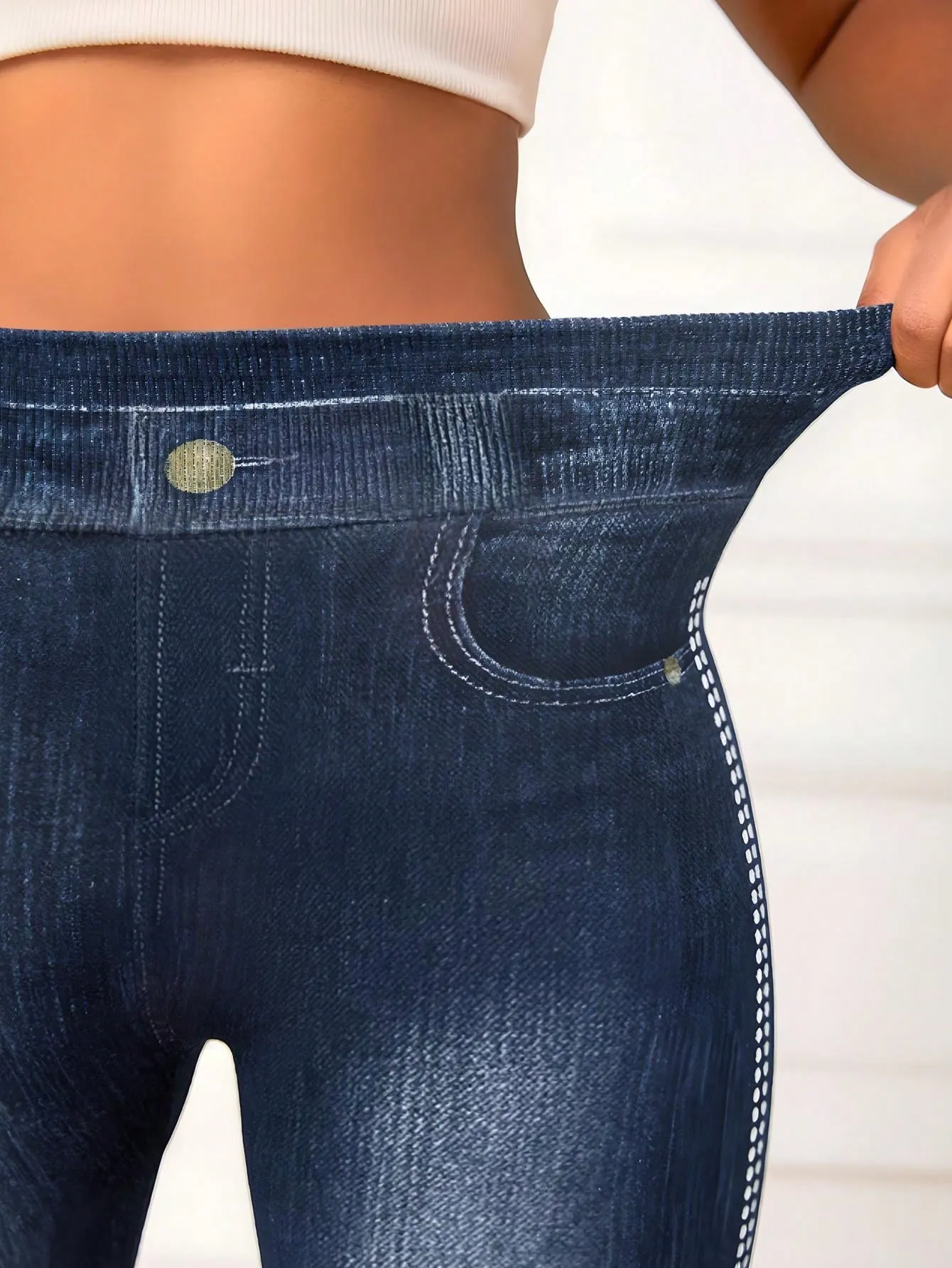 Women's Blue Sports Leggings