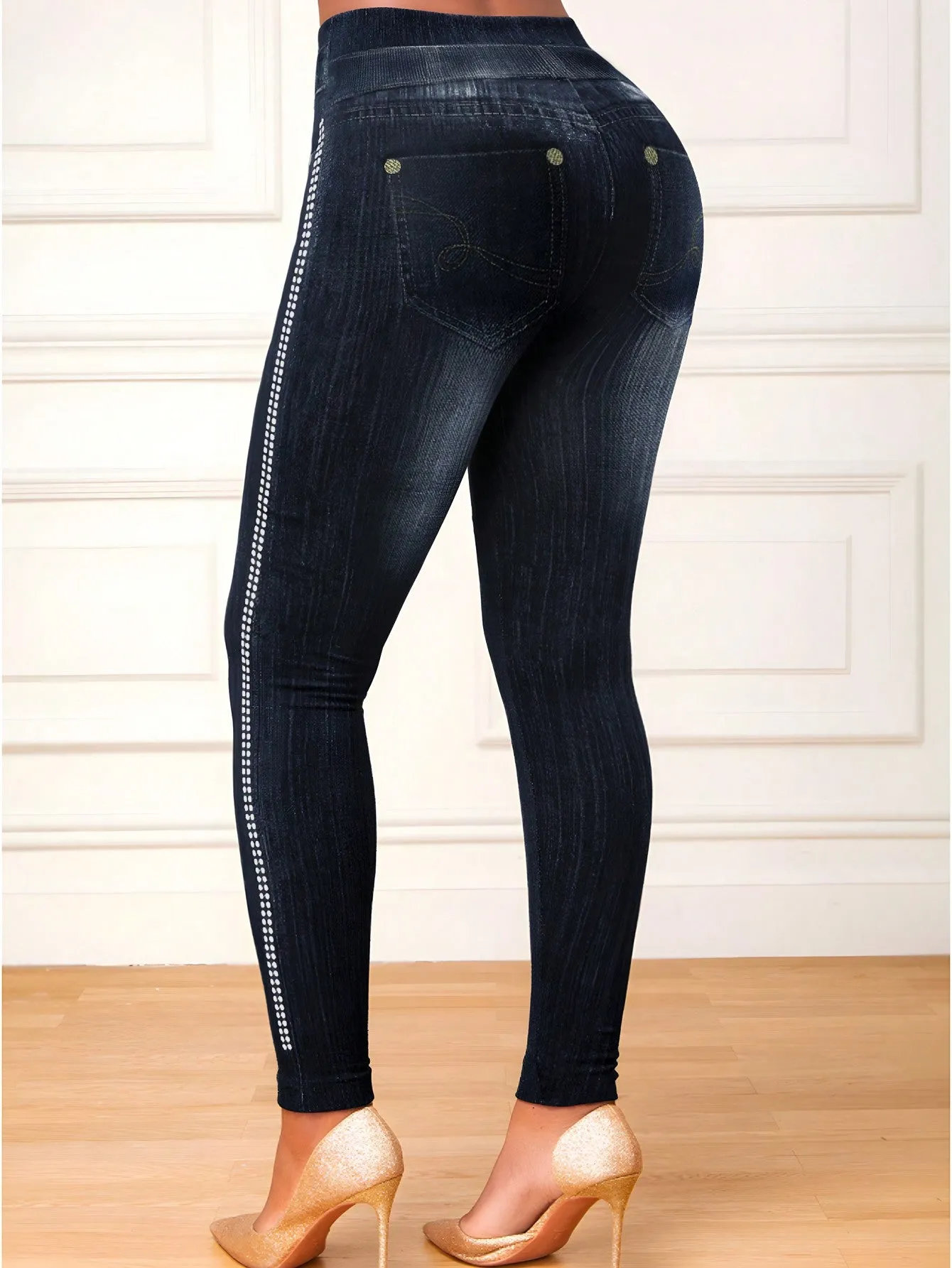 Women's Blue Sports Leggings