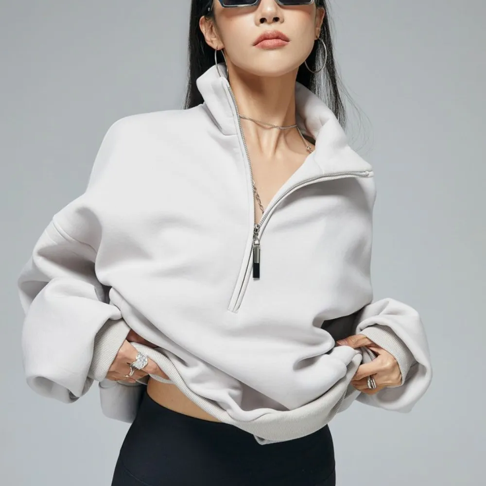 Women's Sports Solid Color Sweatshirt