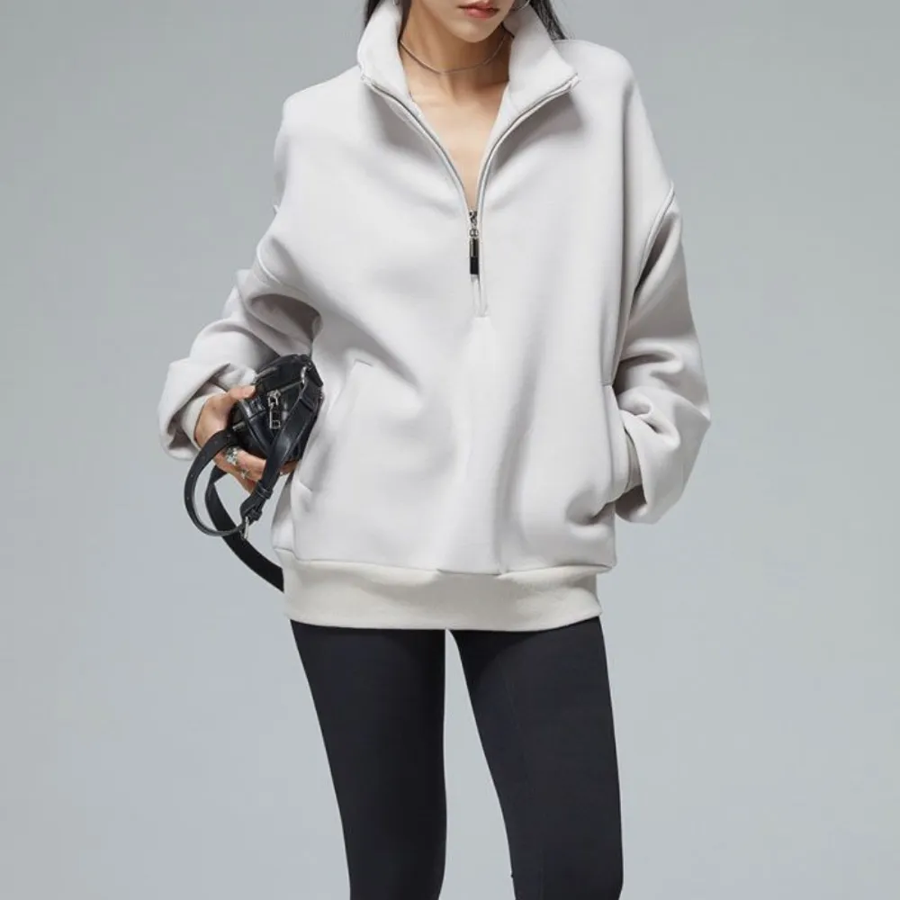 Women's Sports Solid Color Sweatshirt