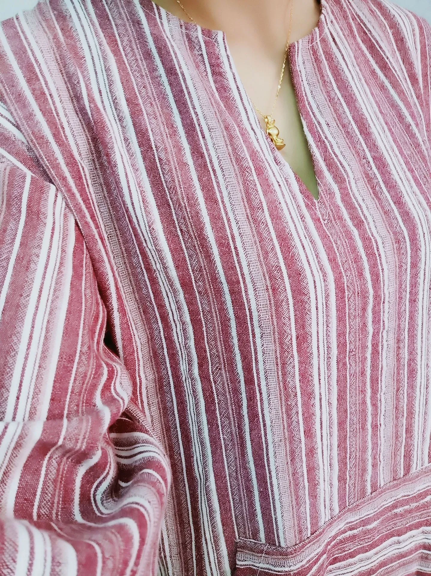 Women's Striped Linen Kaftan (inc Plus Sizes)