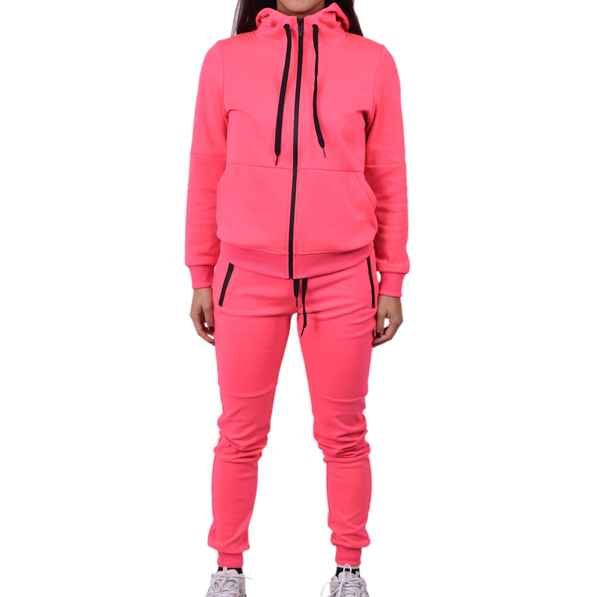 Women's Tech Fleece Tracksuit  - Neon Pink
