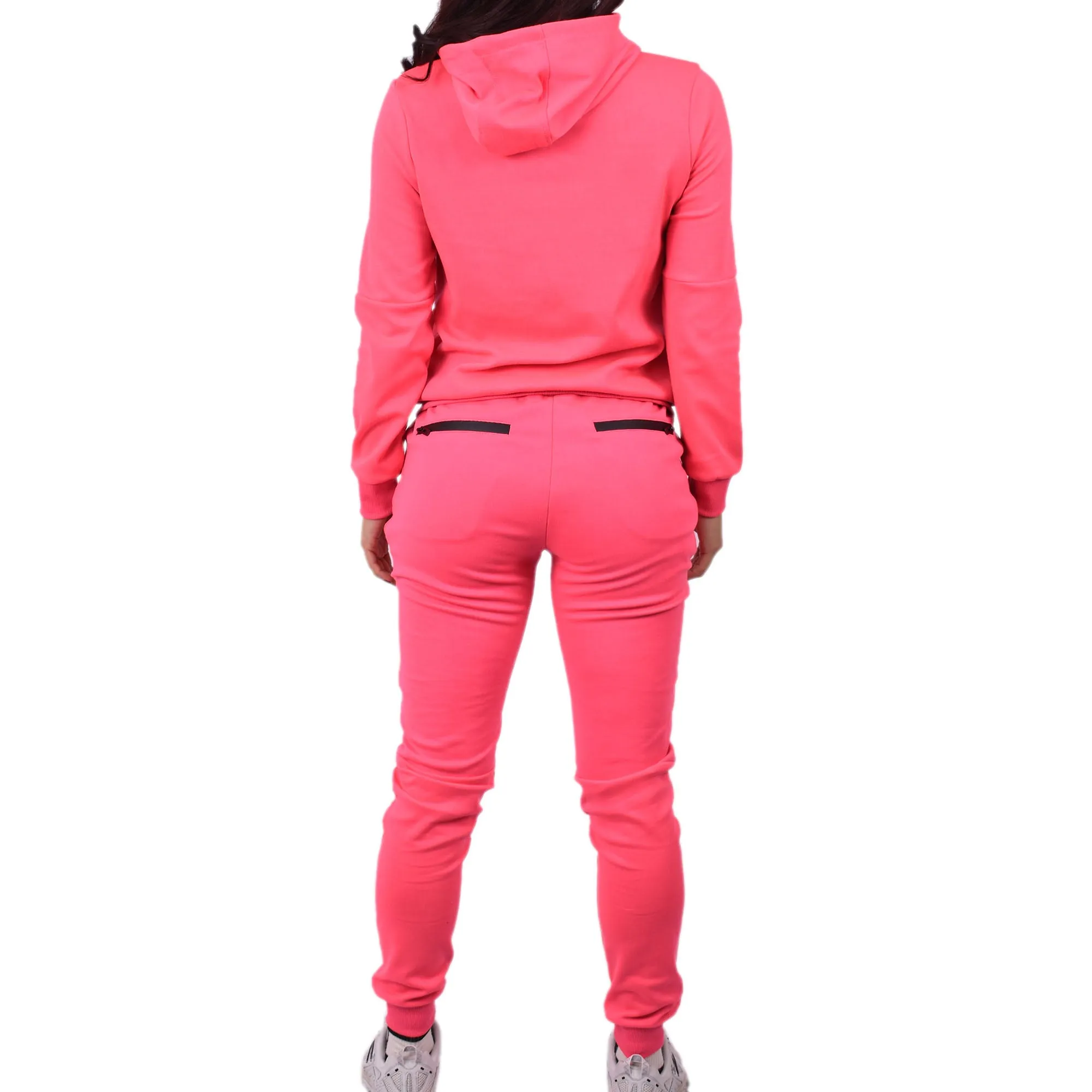 Women's Tech Fleece Tracksuit  - Neon Pink