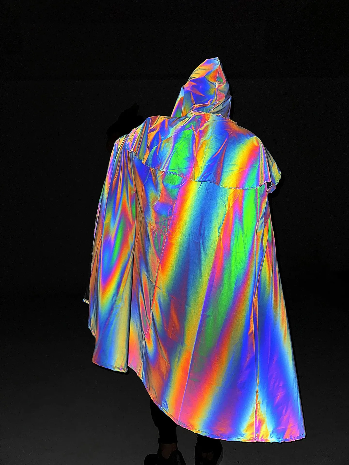 X-Long Reflective Hooded Cape – Unisex Festival & Cosplay Statement Piece