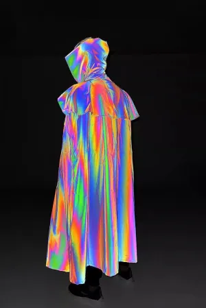 X-Long Reflective Hooded Cape – Unisex Festival & Cosplay Statement Piece