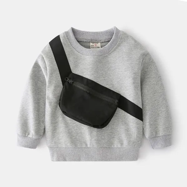 Zip Pocket Kids Sweatshirt