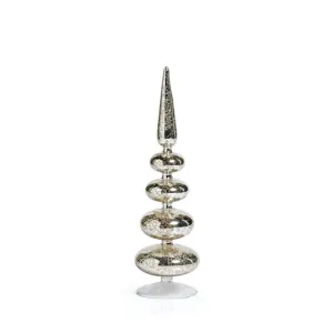 ZODAX- JEWEL GLASS SILVER FINIAL