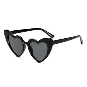 ZXWLYXGX 2018 New Fashion Love Heart Sunglasses Women cute sexy retro Cat Eye Vintage cheap Sun Glasses red female